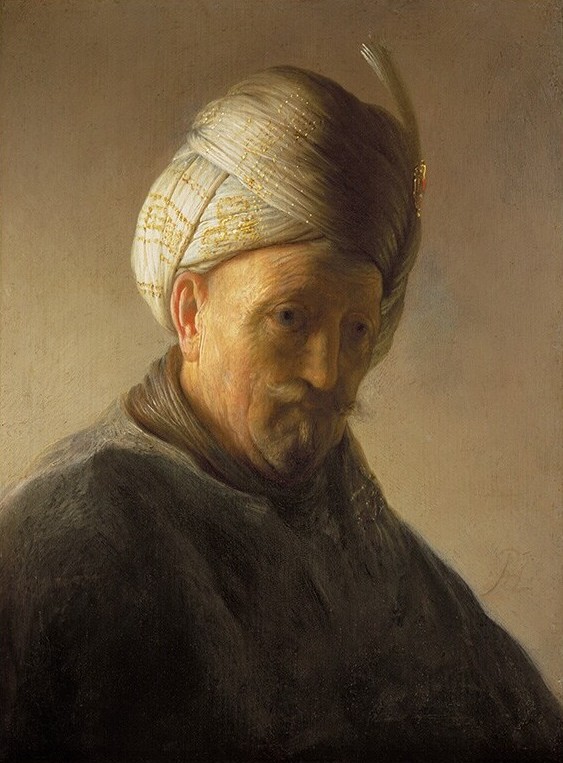 Rembrandt van Rijn, Tronie van een oude man met tulband, ca. 1627-1628, olieverf op paneel, 26,5 x 20 cm, Collectie Kremer